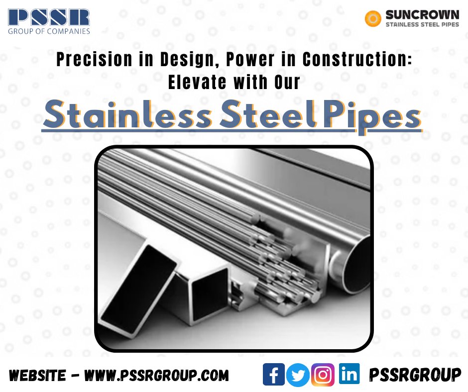 pssrgroup's tweet image. हमारे पीएसएसआर स्टेनलेस स्टील पाइप और ट्यूबों के साथ डिजाइन में सटीकता को अनलॉक करें और निर्माण में शक्ति को उजागर करें!

#stainlesssteel #stainlesssteelkitchen #stainlesssteelpipe #stainlesssteeltubes #sspipes #sstube #pssr #sscoil #stainlesssteelcoil