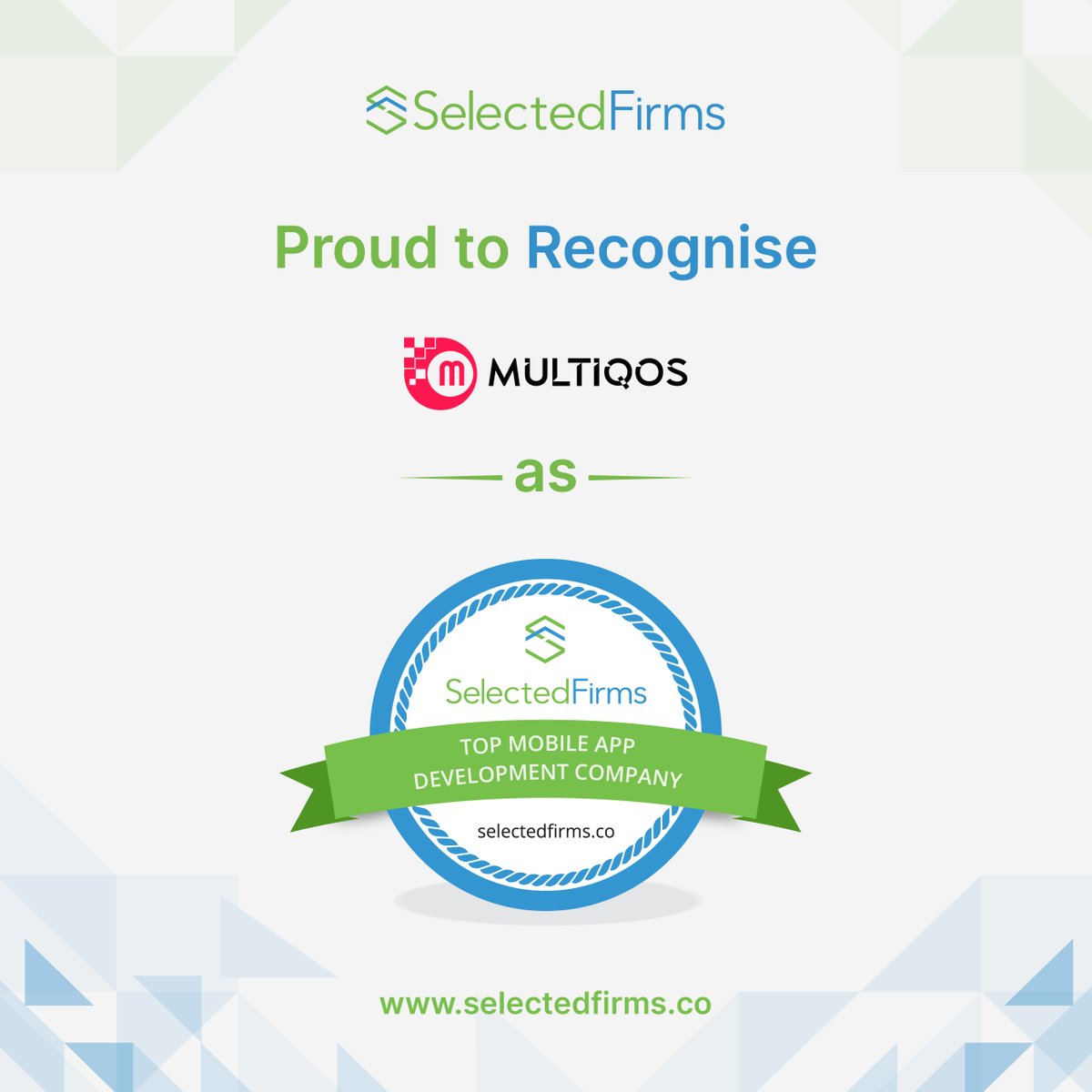 FirmsSelected's tweet photo. SelectedFirms recognises @Multiqos as Top Mobile App Development Company: https://t.co/KO5ngoeEQi
#selectedfirms #mobileapp #mobileappdevelopment #mobileappdevelopmentcompany #mobileapps #mobile #mobileappdevelopmentservices #mobileappdevelopmentservice https://t.co/VaMmlUewJF