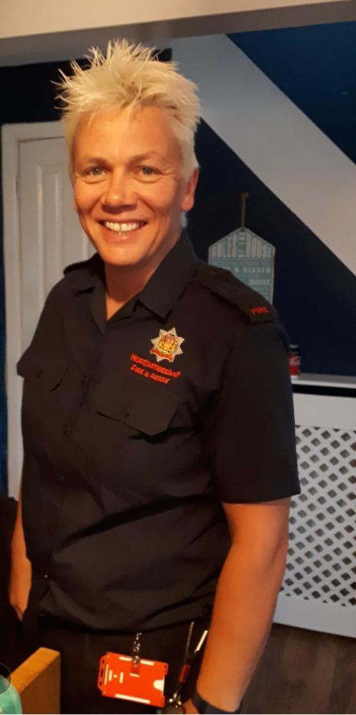 Message from CFO Graeme Binning: 'It is with profound sadness that I can confirm that Crew Manager Lindsay Bowling-Mowatt from RW Pegswood passed away yesterday following her brave battle with Glioblastoma. As a treasured serving member of NFRS she will be missed greatly.'