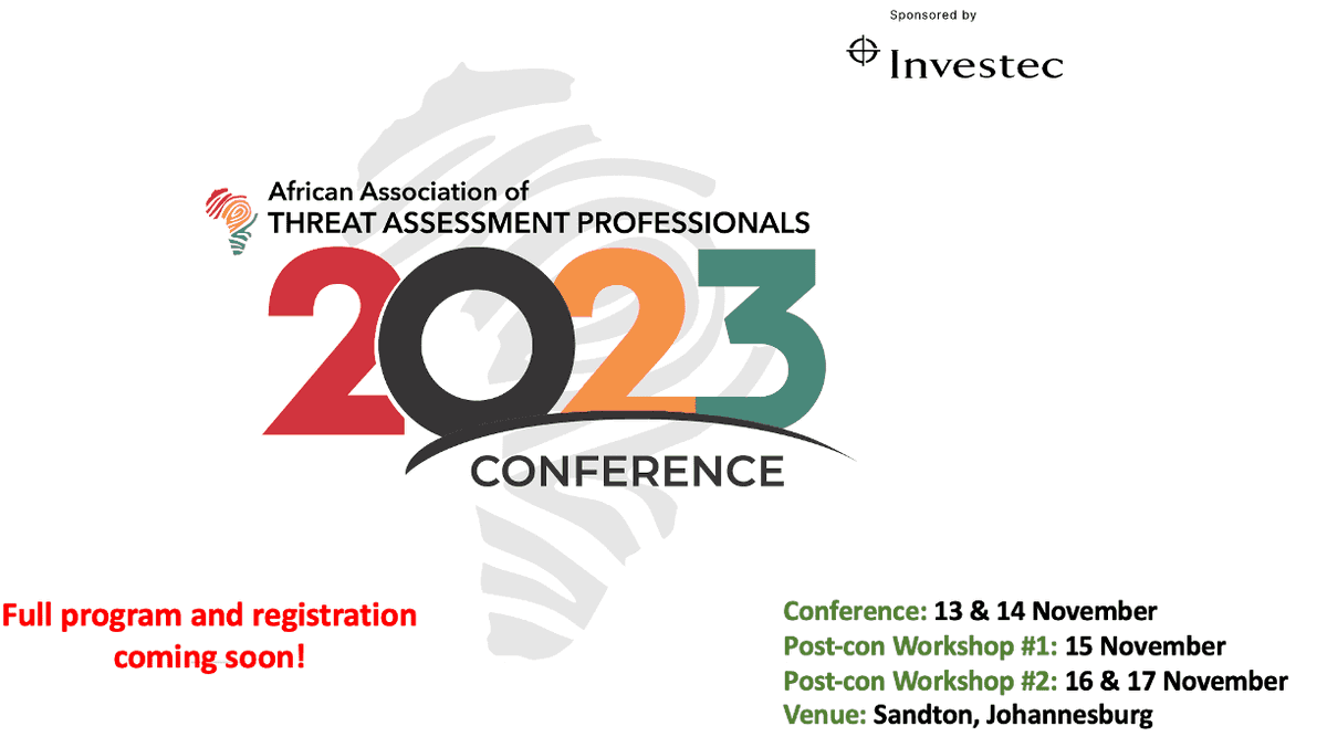 NAC__SA's tweet photo. The New Apostolic Church Southern Africa (NAC-SA) has received a special invitation to participate in the upcoming African Association of Threat Assessment Professionals (AfATAP) Conference 2023.

https://t.co/VFB4IfnIOA https://t.co/CcjXXNpHBD