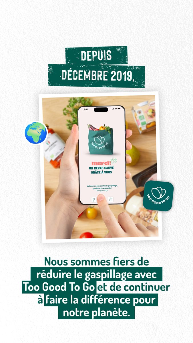 En cette journée internationale de sensibilisation aux pertes et gaspillages de nourriture, on continue la lutte anti gaspi ! Chez botanic®, depuis 2019, notre partenariat avec @TooGoodToGo_Fr a permis de sauver 99 576 paniers repas issus de nos espaces #alimentationbio ! 🥦🥕