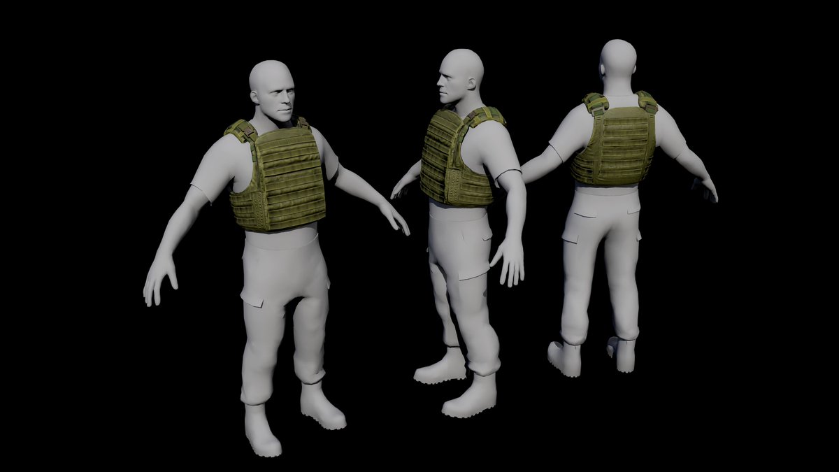 Slayver7's tweet photo. Flak vest 
Lowpoly, 3d model with PBR textures, rigged.
https://t.co/dP1hNr0hIt
#3d #slayver #armor #flak_vest #lowpoly #equipment #Military https://t.co/8pRObGO4Oj