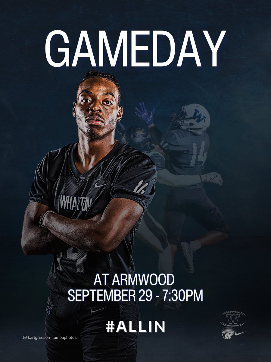 🚨Get Up…it’s Gameday‼️

🆚 vs. @ArmwoodHawksfb 
⏰ 7:30 PM
📍 Armwood High School
🎟 WHS Gameday App
🎥 nfhsnetwork.com/events/armwood…

#ALLIN | <a href="/Coach_Baham/">Robert Baham Jr.</a> | <a href="/WhartonBoosters/">Wharton Boosters</a>