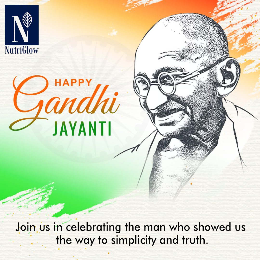 Nutri_Glow's tweet photo. At NutriGlow, we draw inspiration from the timeless wisdom and values of Mahatma Gandhi. Just as he believed in the power of simplicity and natural living, we, too, believe that the path to beauty lies in the purity of nature.

#GandhiJayanti #MahatmaGandhi #Peace #NonViolence https://t.co/8B2QPDY2N7
