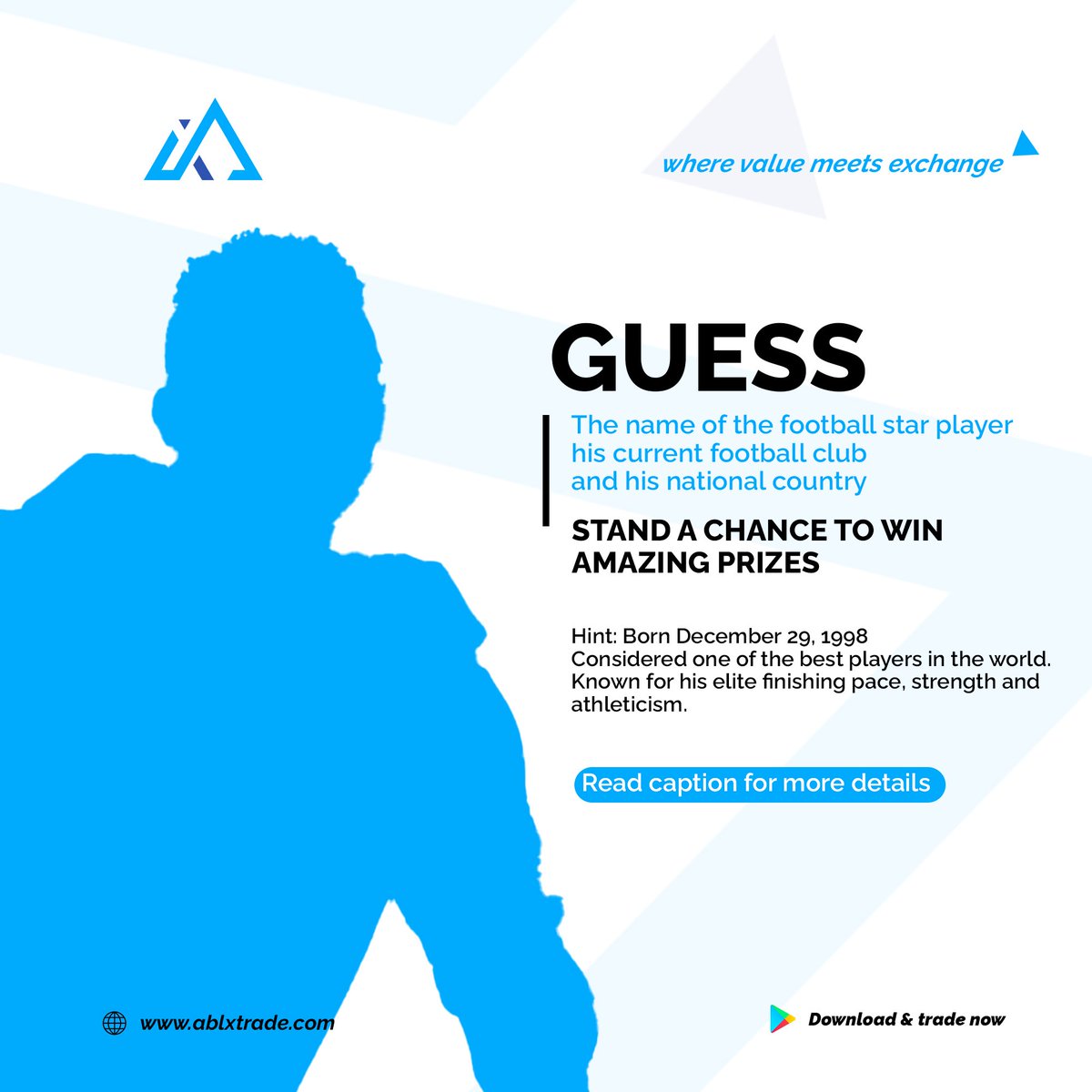 ablxtrade's tweet photo. IT'S THE GUESSING GAME!
Get it right and get a mystery gift.
Are you ready?????
Go!
.
.
.
.
.
.
.
Don't forget to trade your cryptocurrency and digital assets with @ablxtrade.
#tgif #ablx #ablxtrade #giveaway #giveaways #footballgame #football #guess #gift https://t.co/ooLaeoFcfG