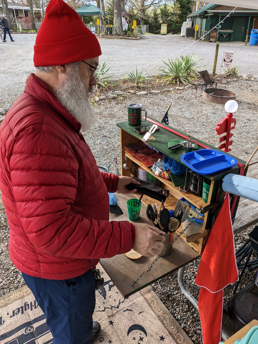 2023 Memories Made

Cooking outside is one of my favorite things to do. I have a kitchen box that I made and it holds all our kitchen gear except for the frying pans.
We are always trying new things and it is amazing what can be cooked in a single frying pan. 

#SantaLovesCamping