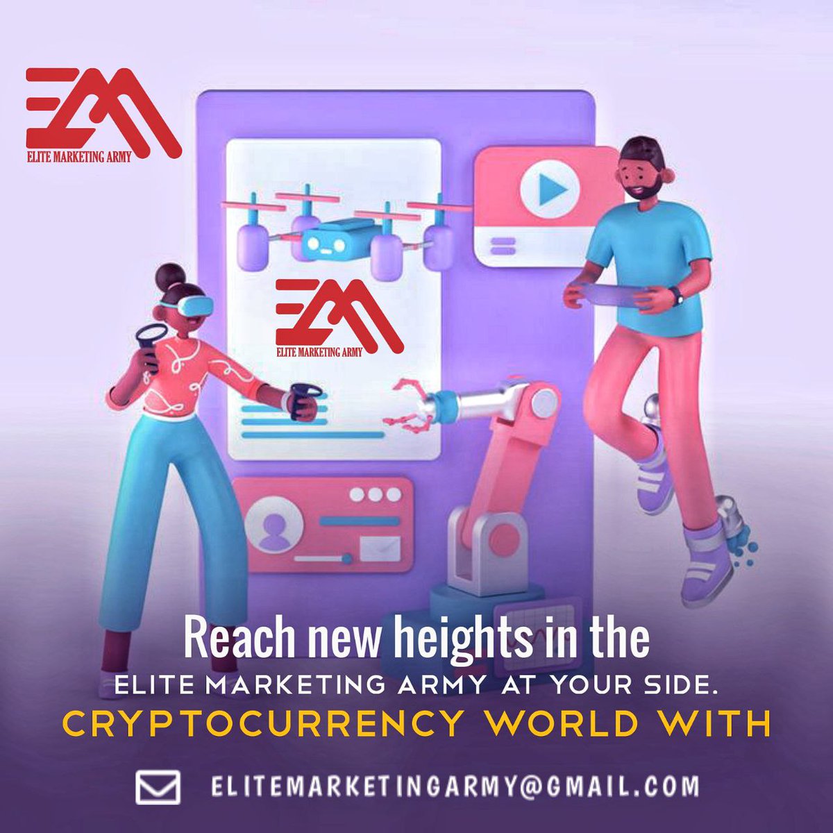 md646509's tweet photo. @eliz883 Maximize your crypto project's reach and impact with the support of Elite Marketing Army. 

#EliteMarketingArmy #EMArmy

Reach out to us: ELITEMARKETINGARMY@GMAIL.COM

#BSC #ETH #CryptoPromotion #Web3 https://t.co/ykiP04UXVH