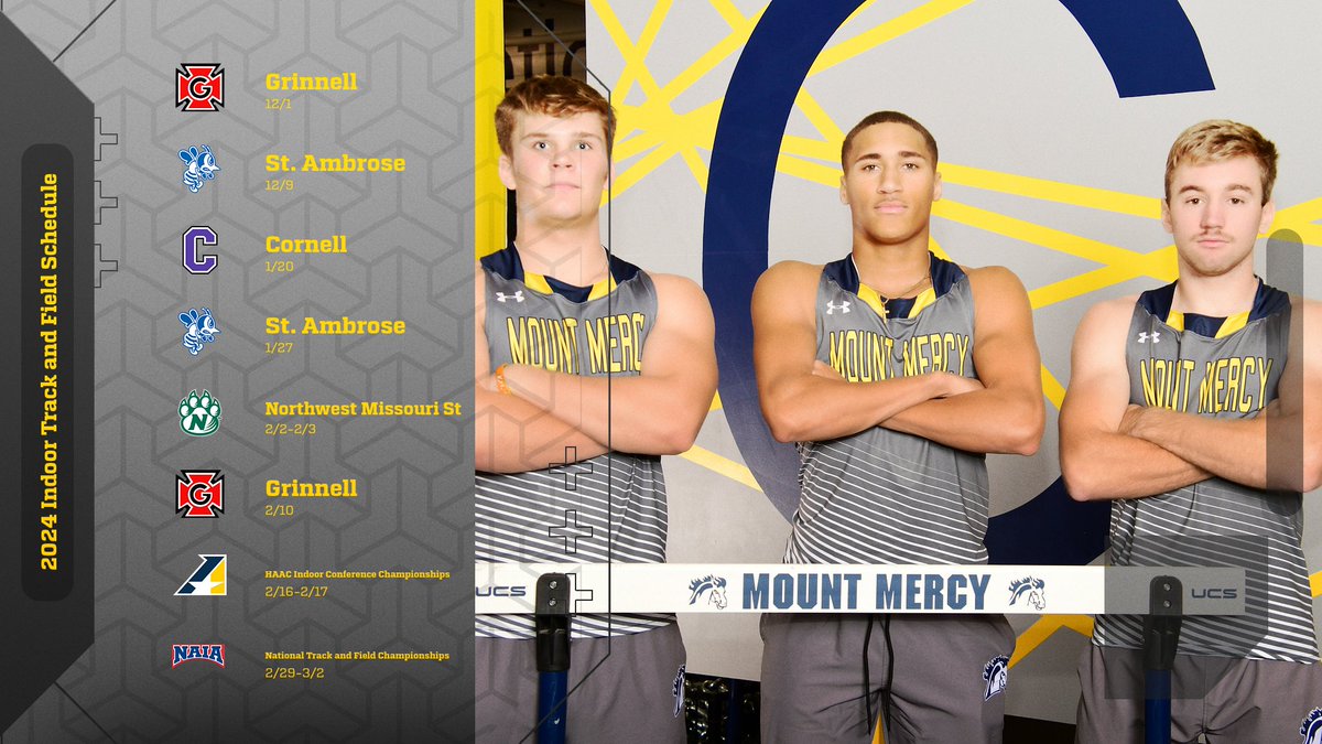 New year, higher goals. 

Introducing our 2024 Indoor Track and Field Schedule.
