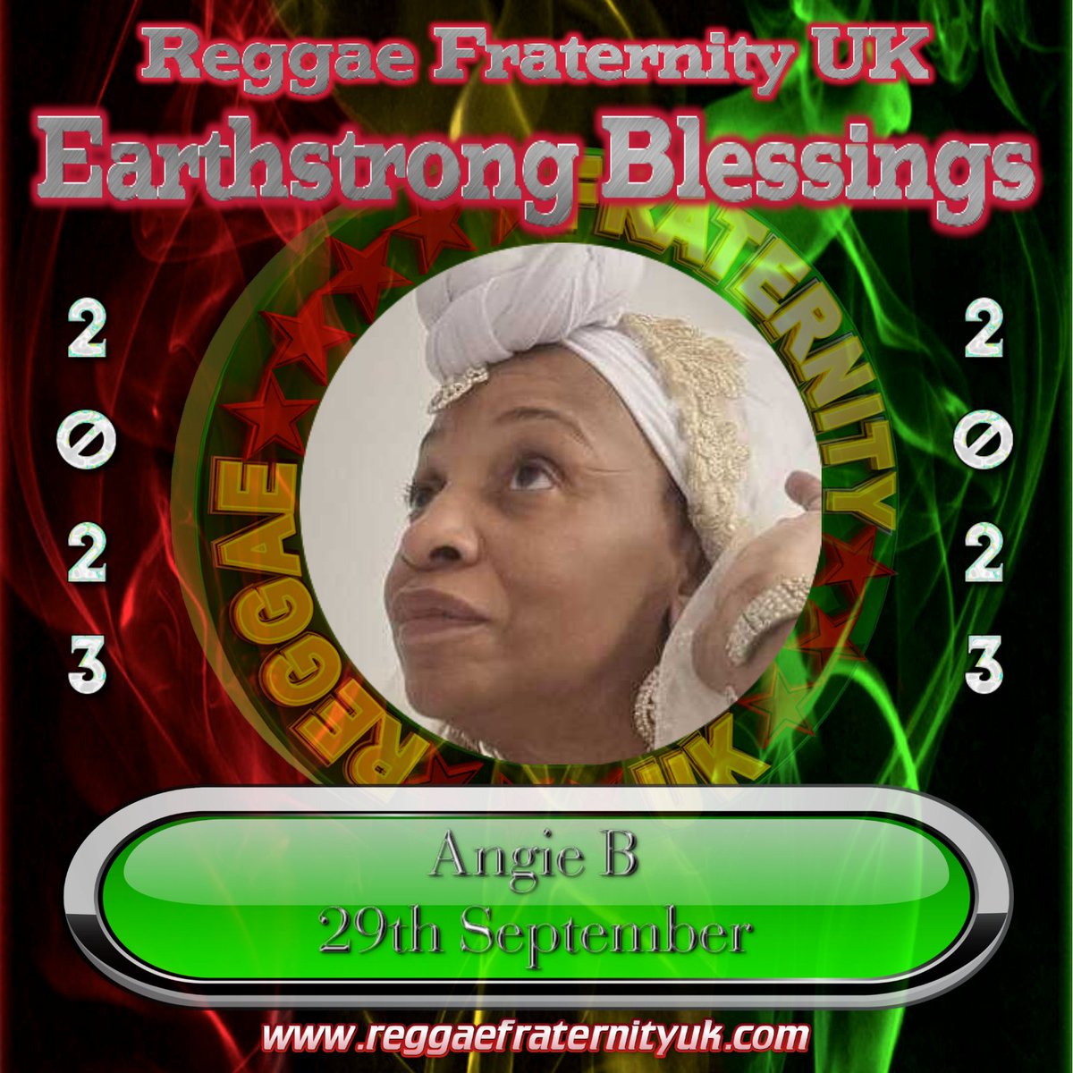 regfraternityuk's tweet photo. RFUK wishes Reggae Artist Angie-B a very Happy Earthday on her Special day 🥂🍾🎉🎈💕💃🏾🌟🔥🎶🎙⭐👑 Have a Wonderful day @angiebukofficial 🥂🍾🎂🎤#rfuk #reggaemusic #earthstrong #artist #singer #promotingukreggaeexcellence #reggae #angieb https://t.co/G7t0Wij3Jg