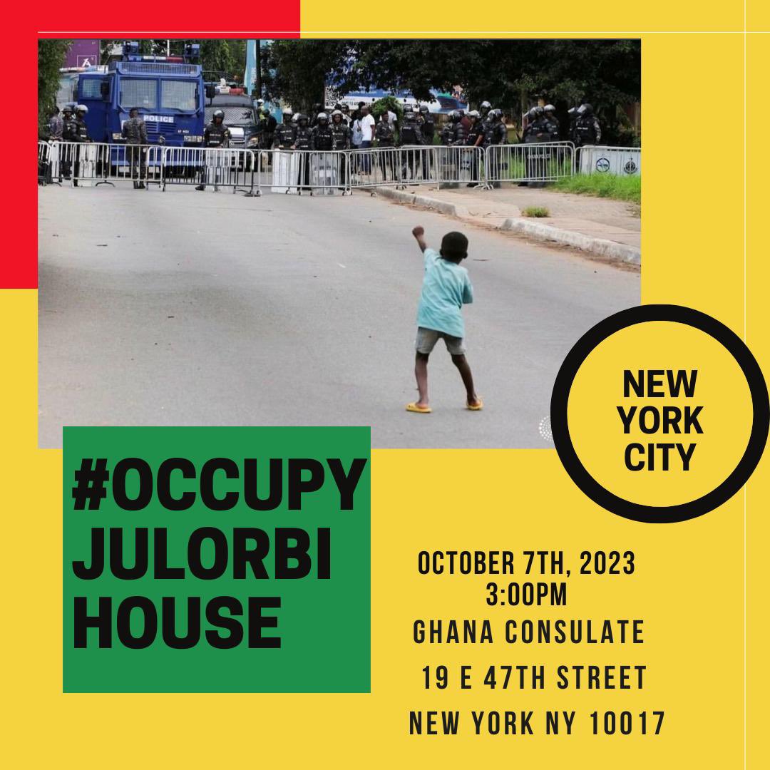 ummy_yah's tweet photo. Please share. Happening live in Manhattan, New York on October 7th. We’re working on a permit to convene midtown and march up. Please check this thread for updates! #OccupyJulorbiHouse https://t.co/VVKlXmhHEo