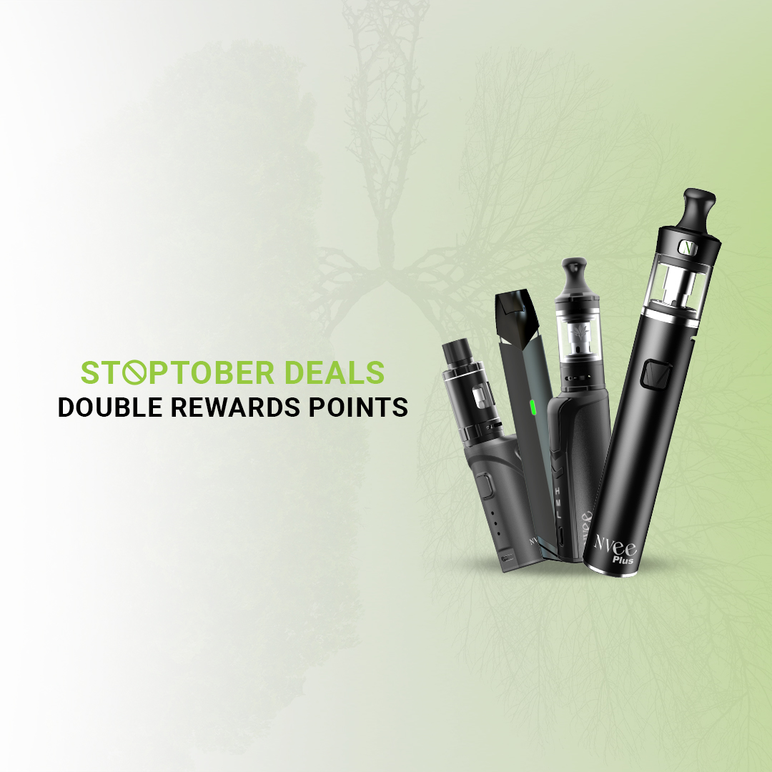nveecigs's tweet photo. Double Down on Stoptober! 🍂 Buy more, earn more, save more! Begin your smoke-free journey and earn DOUBLE reward points on all purchases with us this month. 🚭

#Stoptober #StopSmokingStartVaping #Jucce #VapeJucce #DoubleRewards https://t.co/6Or9SGMNDX