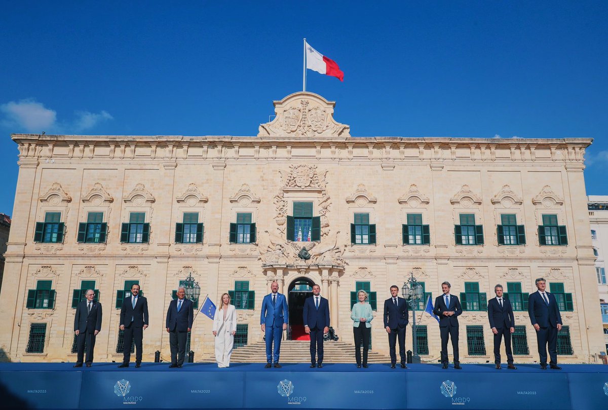 In the MED9 Summit, we are reaffirming our firm conviction that EU-Southern Med relations need a reset. Our connection with partners in the Southern shores is crucial. I eagerly anticipate that the seeds sown in 🇲🇹 will ultimately deliver tangible benefits to our citizens. - RA