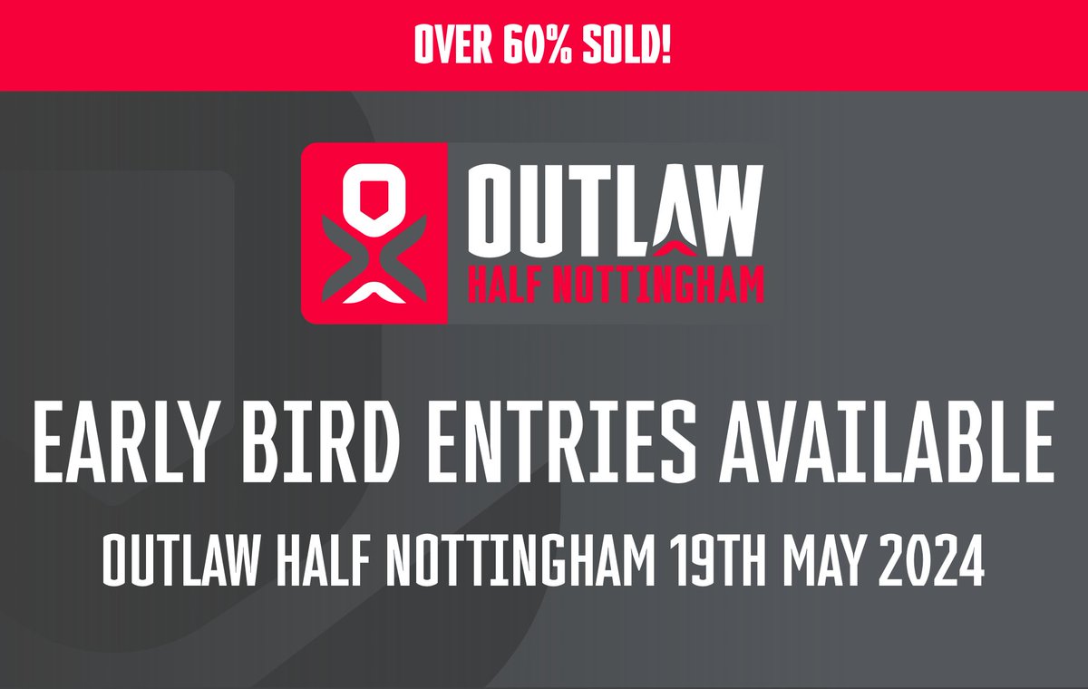 Early entry for Outlaw Half Nottingham ends at midnight on Tues 3 Oct. Secure your spot now and save money on your entry: letsdothis.com/gb/checkout/ti…