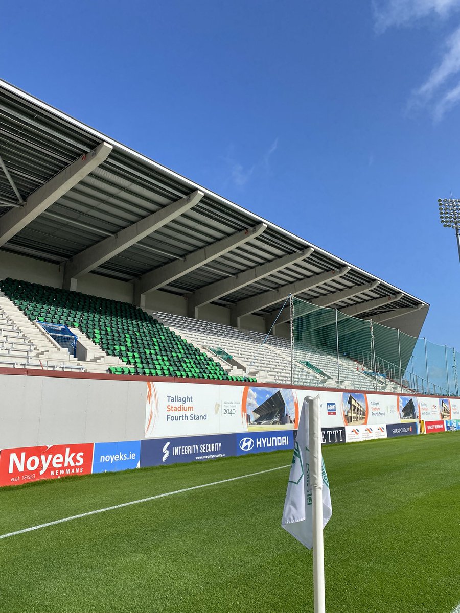 tallaghtstadium's tweet photo. Sunshine and shadows on the north stand https://t.co/nOyRvBblYB