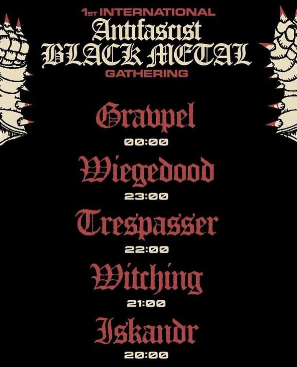 GrimKim's tweet photo. Extremely excited to be in Bern, Switzerland today for the first International Antifascist Black Metal Gathering 🖤 I especially can’t wait to finally see Trespasser, and catch my bbs @witchingphilly on their first European tour! https://t.co/Xw7IDfMLK7