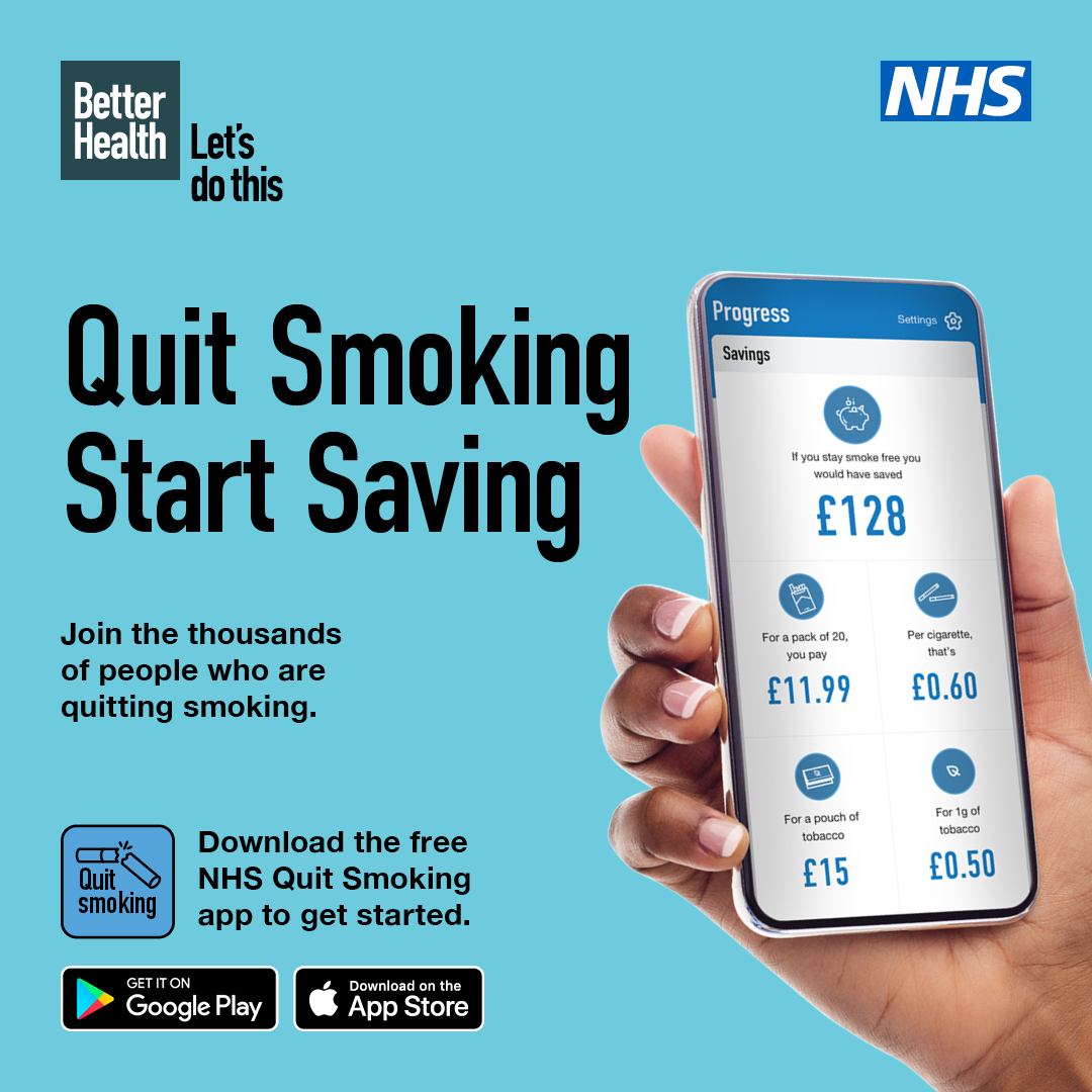 How will you stay on track for #Stoptober. Keep track of your savings, record your progress and get tips and support with the NHS Quit Smoking app - bit.ly/2DztUZa