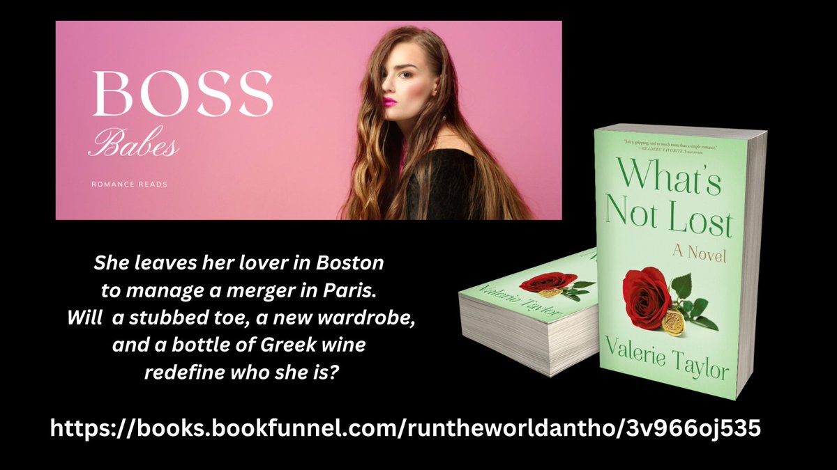 Ends Sat.! Check out these 50+ #books with a female protagonist taking her world by storm. Get WHAT’S NOT LOST, an award-winning #romcom, here and wherever sassy, saucy, page-turners are sold. @BookFunnel #bookalert books.bookfunnel.com/runtheworldant…