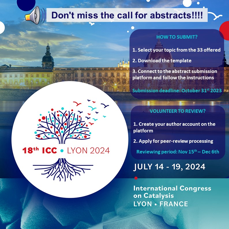 Just a reminder: call for abstracts is open until October 31st: go, go, go!! And if you want to help with the reviewing process, just create an author account on the submission platform! In any case, just click here: icc-lyon2024.fr/abstracts/ @DivcatScf @reseauSCF @RJ_SCF