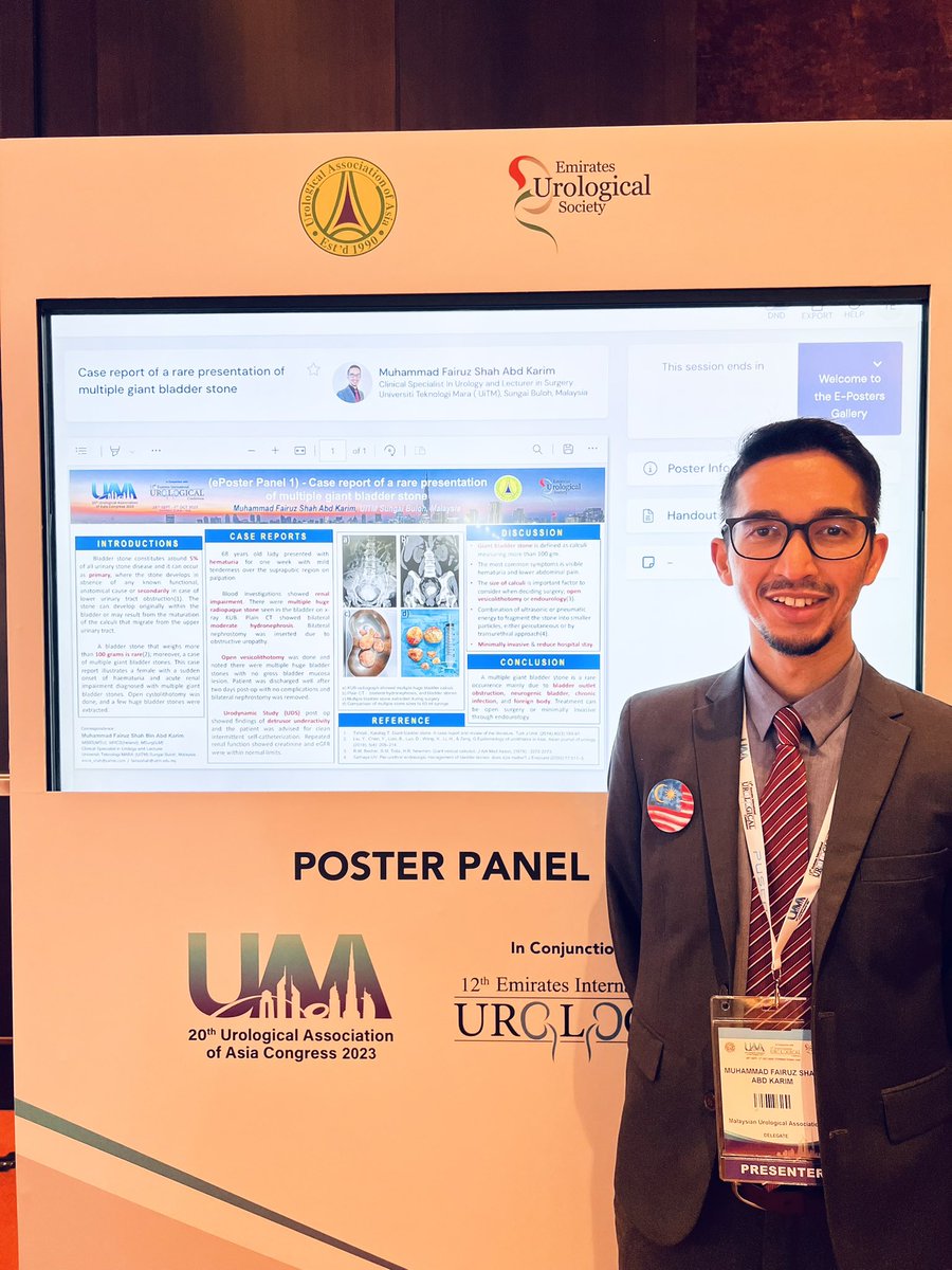 Poster presentation at 20th Urological Association of Asia (UAA) Congress 2023
#uaaeusc2023