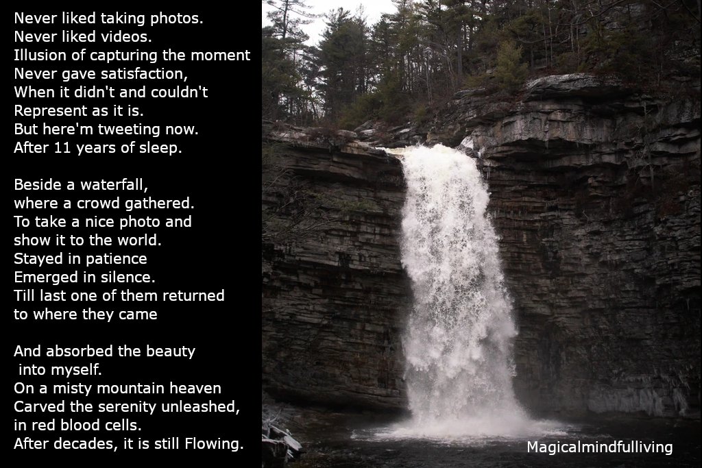 Beside a Waterfall Alone
#magicalmindfulliving #poem #poetry #poetrylover #poetrytwitter #poetrycommunity