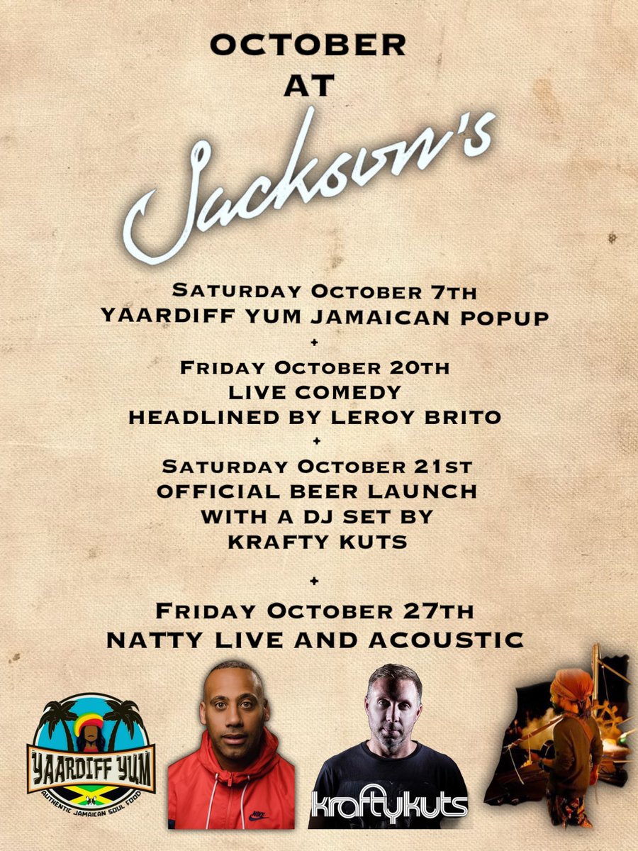 Pay day alert 🚨 We have a huge month of events coming up in October - Cora reopens - Jamaican popup - comedy night by @leroybrito - beer launch with @Krafty_Kuts - live show by Natty Book tickets for all here bones-entertainment.com/collections/co…