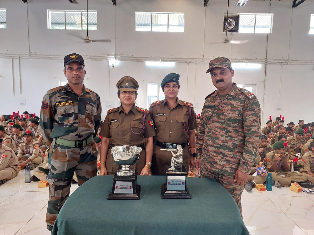 1OdishaGirlsBn's tweet photo. TSC-G. Team Odisha Dte trained by Team 1 Girls BN, Cuttack Group achieved 3rd posn overall with Striking Gold in MR and JW shooting. Great achievement. Many more such successes. God Speed. @NCCDteOdisha @utkalpride https://t.co/JFPsVUjhUa