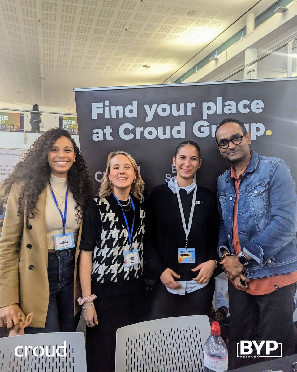CroudMarketing's tweet image. Last week Croud took part in and sponsored the @BYPNetworkApp Careers Fest!

An incredible event at full capacity, it was great to connect and chat with so many professionals about a career in digital marketing!

#BYPCareersFest #BYPNetwork