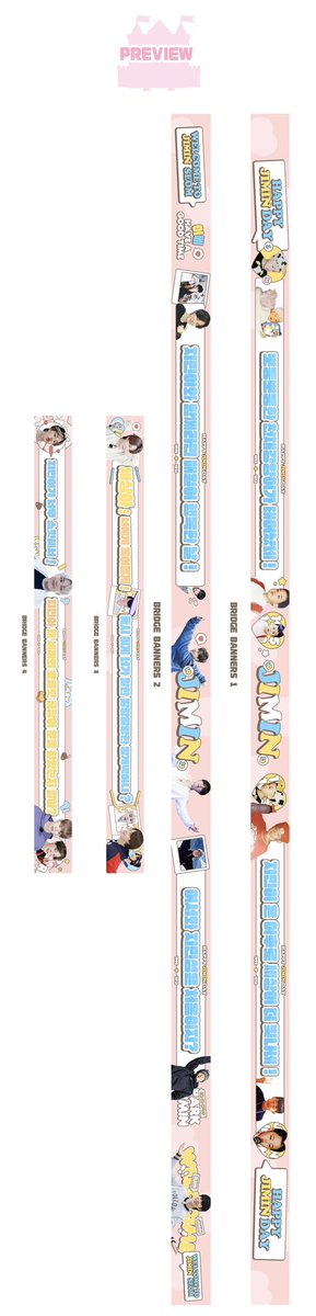 JIMINMoonRising's tweet photo. Bridge Banners &amp; Flags

There will be 40-meter long bridge side railing banners and 24 bridge flags, designed with Jimin's classic looks and lyrics since his debut, inviting you to look back at Jimin's decade with us. https://t.co/eFZKqmkNd0