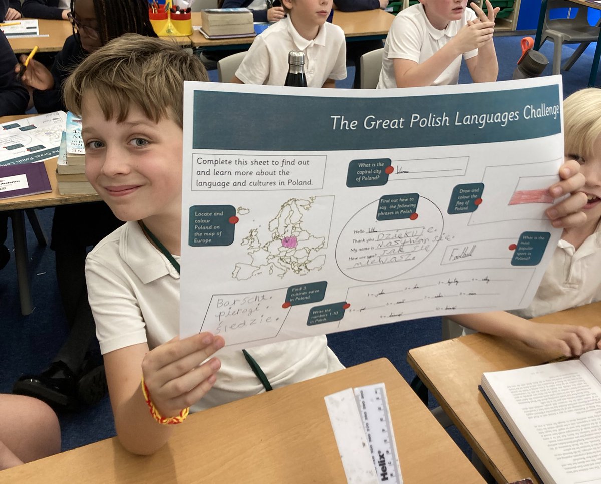 BPSHull's tweet photo. 5AR loved carrying out a short โtourโ of the Polish language for European Day of Languages this week! Witam wszystkich! ๐ต๐ฑ #BPSLanguages https://t.co/MScmTJ5qf7