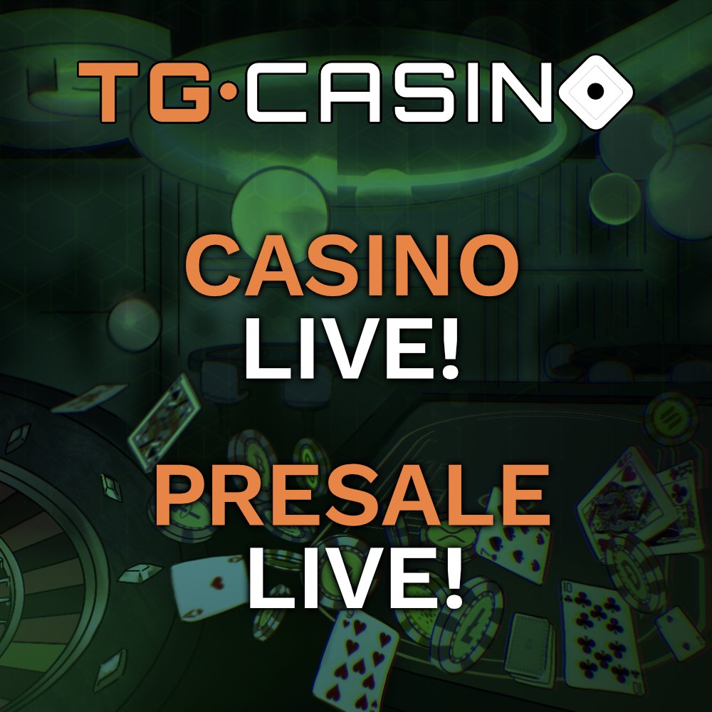 The $TGC presale is live – your golden ticket to exclusive rewards and benefits from casino profits.
Don't miss out!  

⭐️What's Live from TG.Casino⭐️

 ⏰ Token Presale 
💵Token Staking for Rewards  
🎰Casino

⌛️ Coming Next⌛️

📢 Huge Marketing 
🪙Token Launch