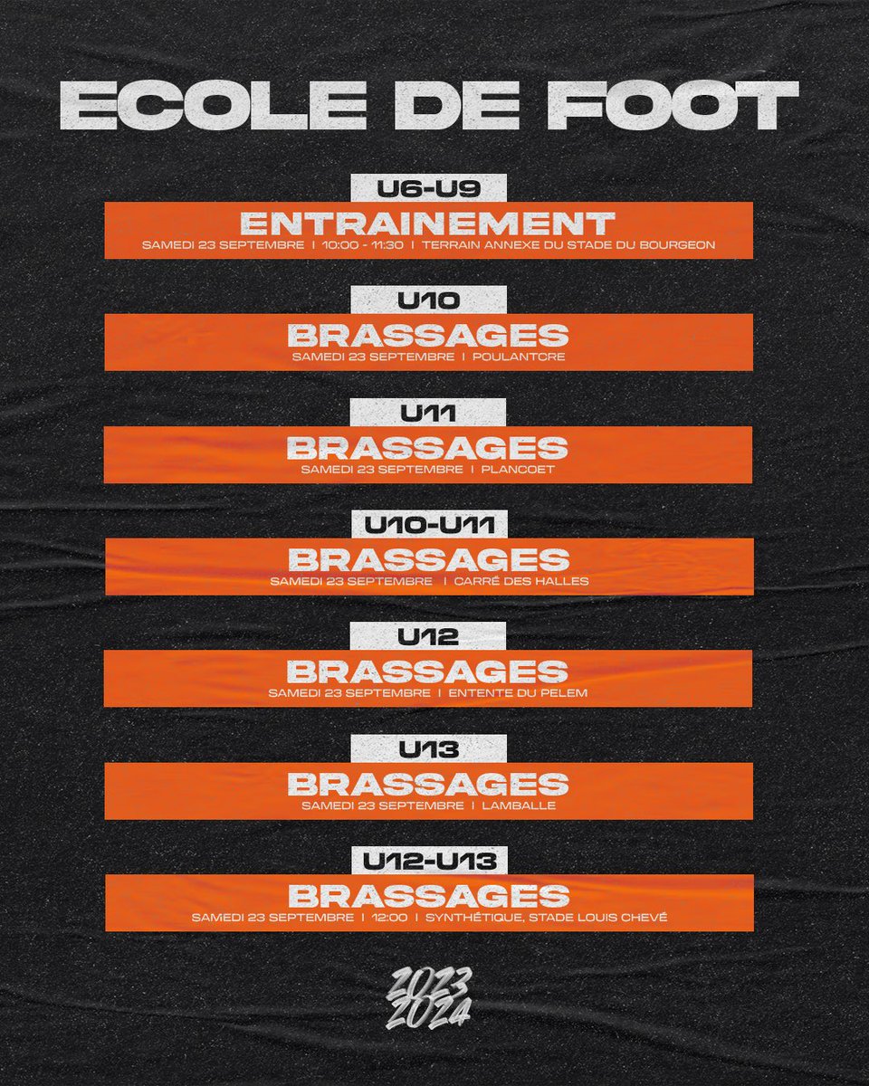 LoudeacOSC's tweet image. [PROGRAMME DU WEEK-END]

Voici les différentes rencontres de nos 𝑻𝒂𝒏𝒈𝒐𝒔 dans les différentes catégories ce week-end.

Nous vous attendons nombreux sur les bords des terrains à venir encourager nos Tangos 📣🔥

#𝑨𝑳𝑳𝑬𝒁𝑻𝑨𝑵𝑮𝑶𝑺🧡🖤