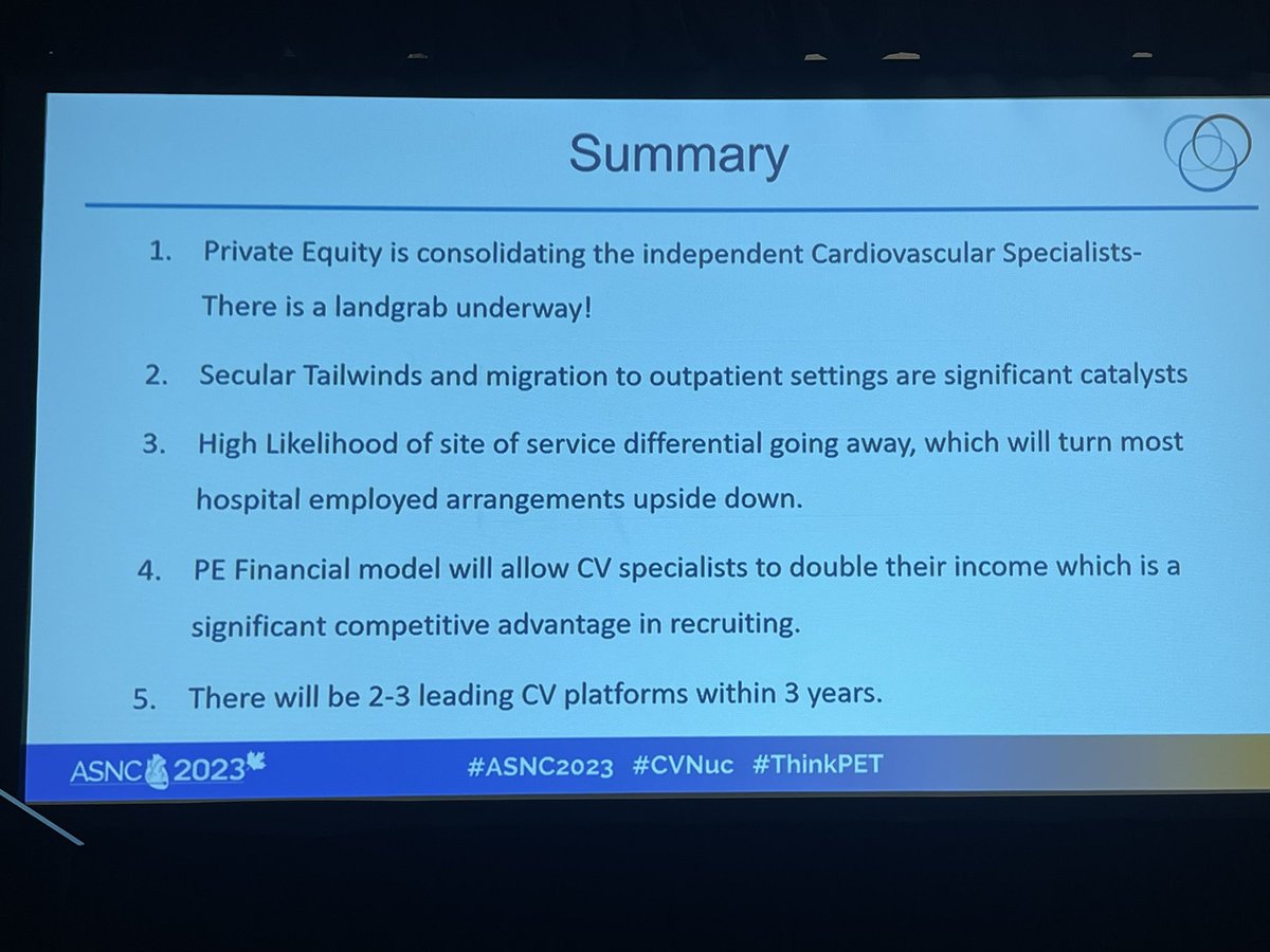 So insightful to hear about business of #CVNuc & future directions from a CEO’s perspective
 🌟 organize on a larger scale to have a seat at the table 
🌟 Identify areas of financial waste 📉 & areas of growth 📈
🌟 Having a capital partner ⬇️ the threshold to invest in new tech