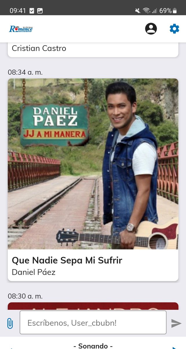 Sonando #QueNadieSepaMiSufrir de <a href="/DANIELPAEZMusic/">Daniel Paez</a> en <a href="/RadioRomanceFM/">Radio Romance 90.1FM</a> 🎧📻🎶 #Radio #Música #TalentoNacional #JJAMiManera #DanielPaez <a href="/jeanethja/">Jeaneth Salgado</a> 💚🇪🇨