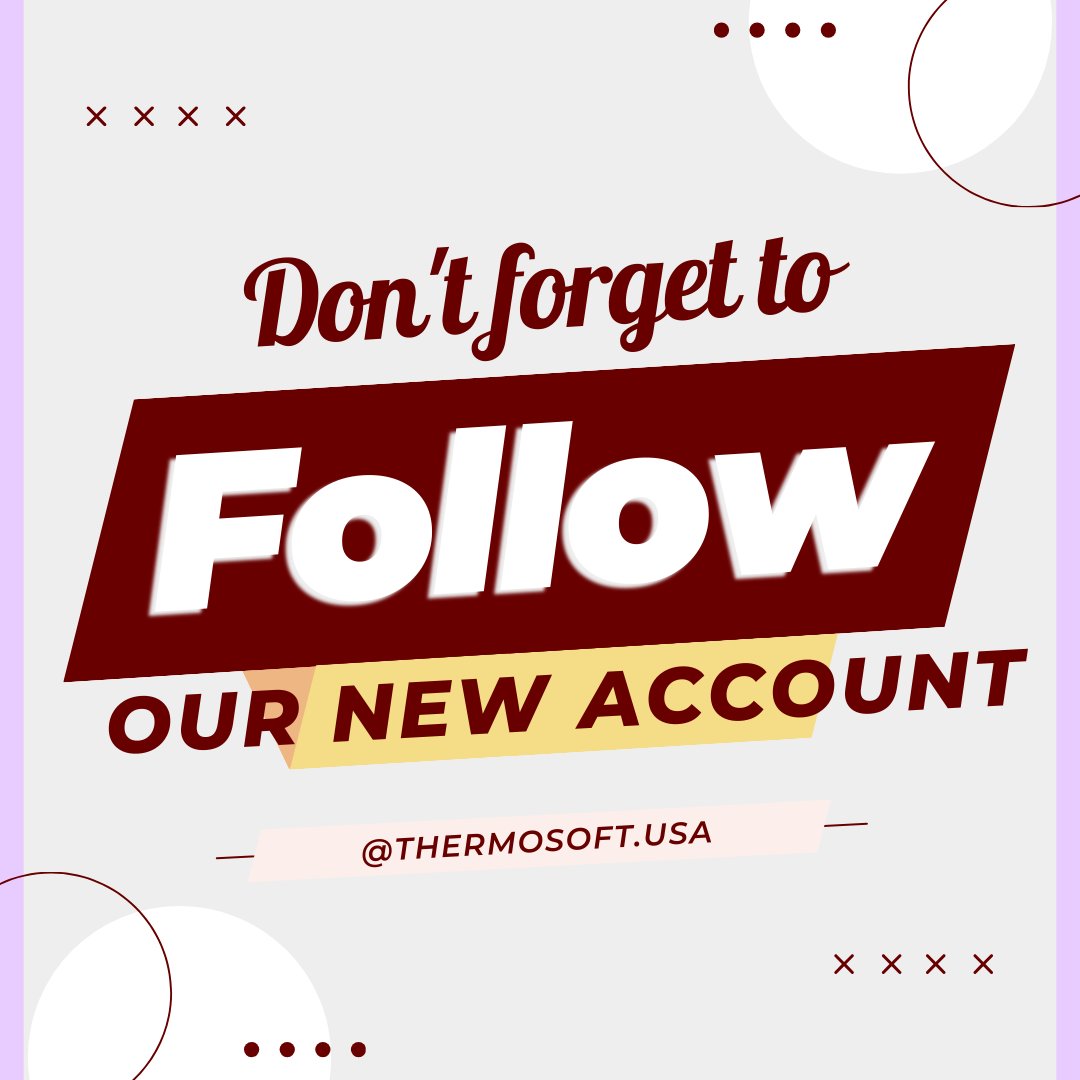 ThermoSoftHeat's tweet photo. Starting Oct. 2, we are excited to announce the release of our new Instagram account! We would really appreciate if you would check us out and, maybe, give us a follow @thermosoft.usa! We hope to see everyone over there! https://t.co/tZ1i5tTbve