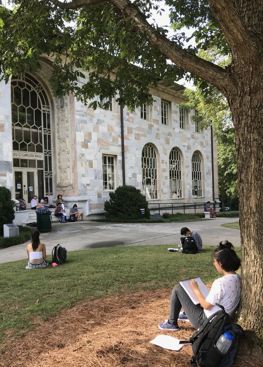 We at Emory Art History are hiring a TT Assistant Professor in Architecture to help build our burgeoning Architectural Studies program. PLEASE SHARE WIDELY. Come be my colleague! My sketching undergrads illustrate our extraordinary campus context...  apply.interfolio.com/133024