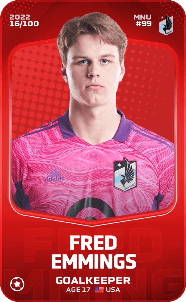 Let's have some almost-MLS-offseason fun🥳

I'm giving away none other than a FRED rare – the #MNUFC GK prodigy.

To Enter:

- Follow + Retweet
- Comment which young player you want to see in MLS as a U22 signing this winter ✍️

Will draw the winner on Monday 9AM MDT📈 #sorare