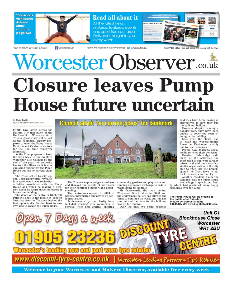 The Worcester Observer is out today. Pick up a copy FREE from your local supermarket or read it here in full with our online e.edition -
worcesterobserver.co.uk/editions/view/…