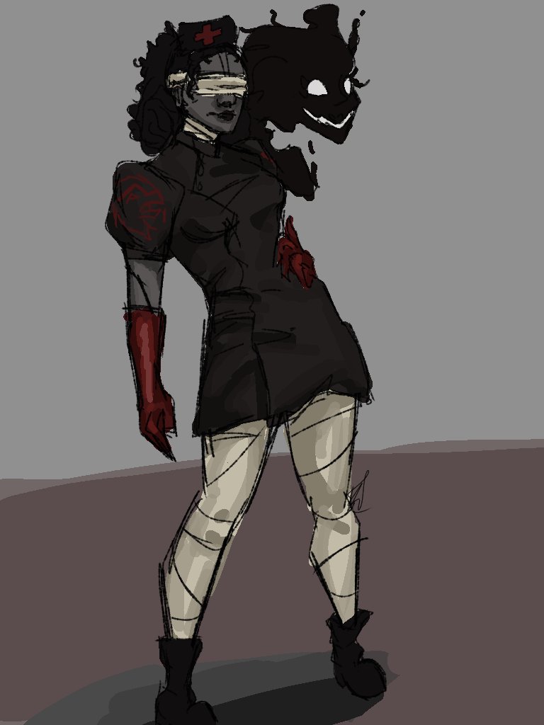 kryvo4's tweet photo. Swearsies im still alive- i made a new madness combat oc her name is nurse judy and she works for my other oc atratus :3 
#madnesscombat #ocart https://t.co/8a8YnC2wZr