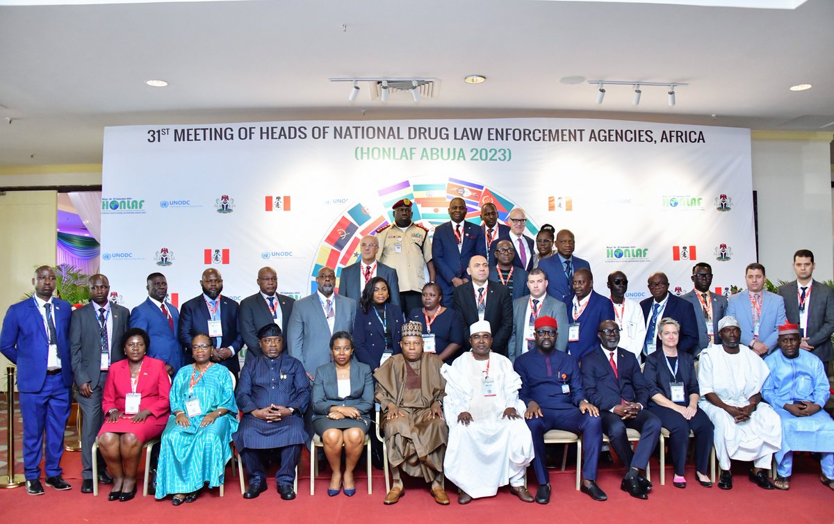 UNODC_CND's tweet photo. 👏 31st HONLEA Africa meeting in Nigeria concludes with recommendations from the region on how to address and counter the world drug problem. For consideration by the Commission on Narcotic Drugs at its high-level meeting in 2024! @NigeriainVienna @UNODC @UNODC_Nigeria https://t.co/PHy8cdAGk9