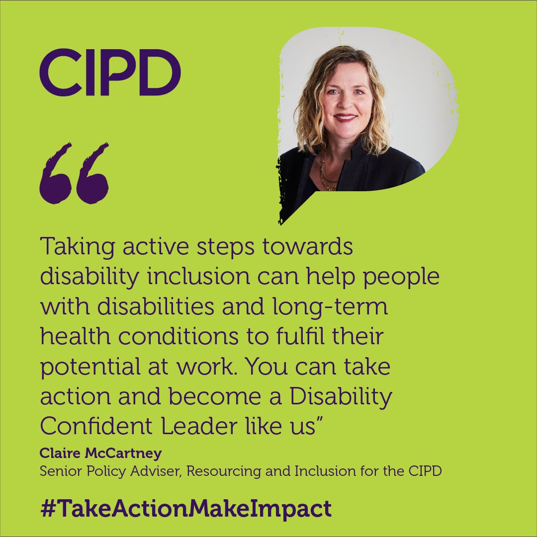 CIPD's tweet photo. Employers have a responsibility to ensure everyone has fair access &amp; opportunity to progress in work. We can all challenge stereotypical thinking around disability. Our factsheet explains more: https://t.co/XVKBxoo96u

#NationalInclusionWeek #TakeActionMakeImpact @CMcCartneyCIPD https://t.co/mydcJQYEVM