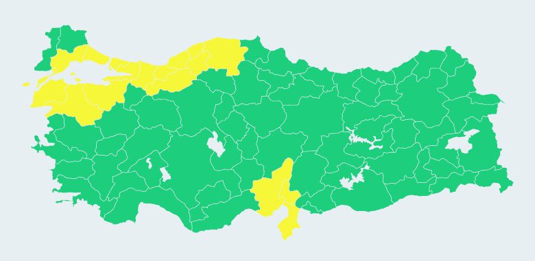 AFADBaskanlik's tweet photo. ⛈️⛈️⛈️

@meteoroloji_twi’den alınan son bilgilere ve yapılan değerlendirmelere göre;

🗓️ 30 Eylül Cumartesi günü
⏰ Sabah saatlerinden itibaren;

📍 İstanbul, Kocaeli, Sakarya, Yalova ile Tekirdağ'ın doğusu, Bursa ve Balıkesir’in kuzeyinde, Çanakkale’nin doğusunda

📍 Bolu, Düzce, Zonguldak, Bartın, Karabük ve Kastamonu çevrelerinde

📍 Adana'nın doğusu, Osmaniye ve Hatay çevrelerinde

yerel olarak kuvvetli ve çok kuvvetli yağış bekleniyor.

⚠️ Vatandaşlarımızın sel, su baskını, heyelan, yıldırım ve yağış anında kuvvetli rüzgar gibi olumsuzluklara karşı dikkatli olmasını önemle hatırlatıyoruz.