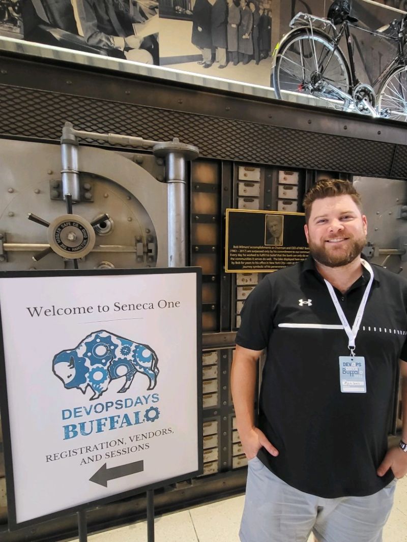 covenant_gloinc's tweet image. Our very own Mitch Jones had the privilege of attending DevOps Buffalo, where he engaged with event organizers and had insightful discussions with renowned speakers on topics such as automation, testing, security, and organizational culture.
#devopsdaysbuffalo #mentalhealth #code