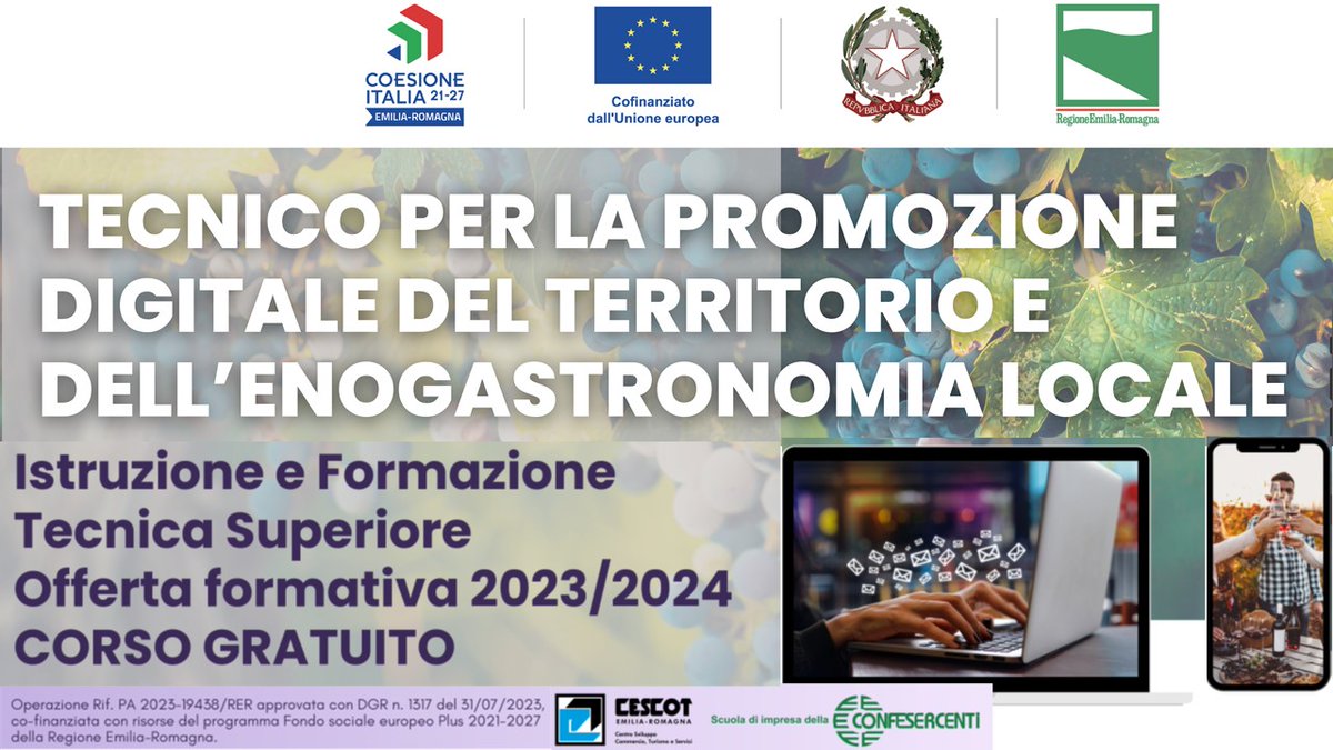 CescotModena's tweet image. 📢CORSO CESCOT MODENA IFTS IN PARTENZA A NOVEMBRE!  PER INFO E/O ISCRIZIONI ✉️r.barigazzi@confesercentimodena.it ☎️059/892643 cescotmodena.com/aziende/corsi-…