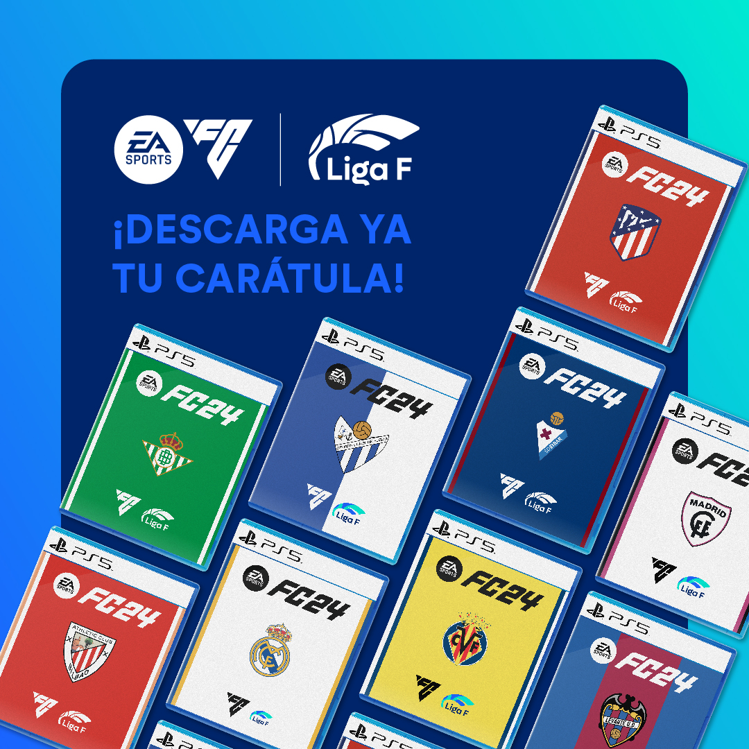 La alianza con <a href="/EASPORTSFC/">EA SPORTS FC</a> es fuerte 😍

Descarga la carátula personalizada de #FC24 de tu equipo favorito de Liga F 👉 ligaf.es/caratulas#LigaF

<a href="/easportsfces/">EA SPORTS FC ESPAÑA</a> 

#LigaF