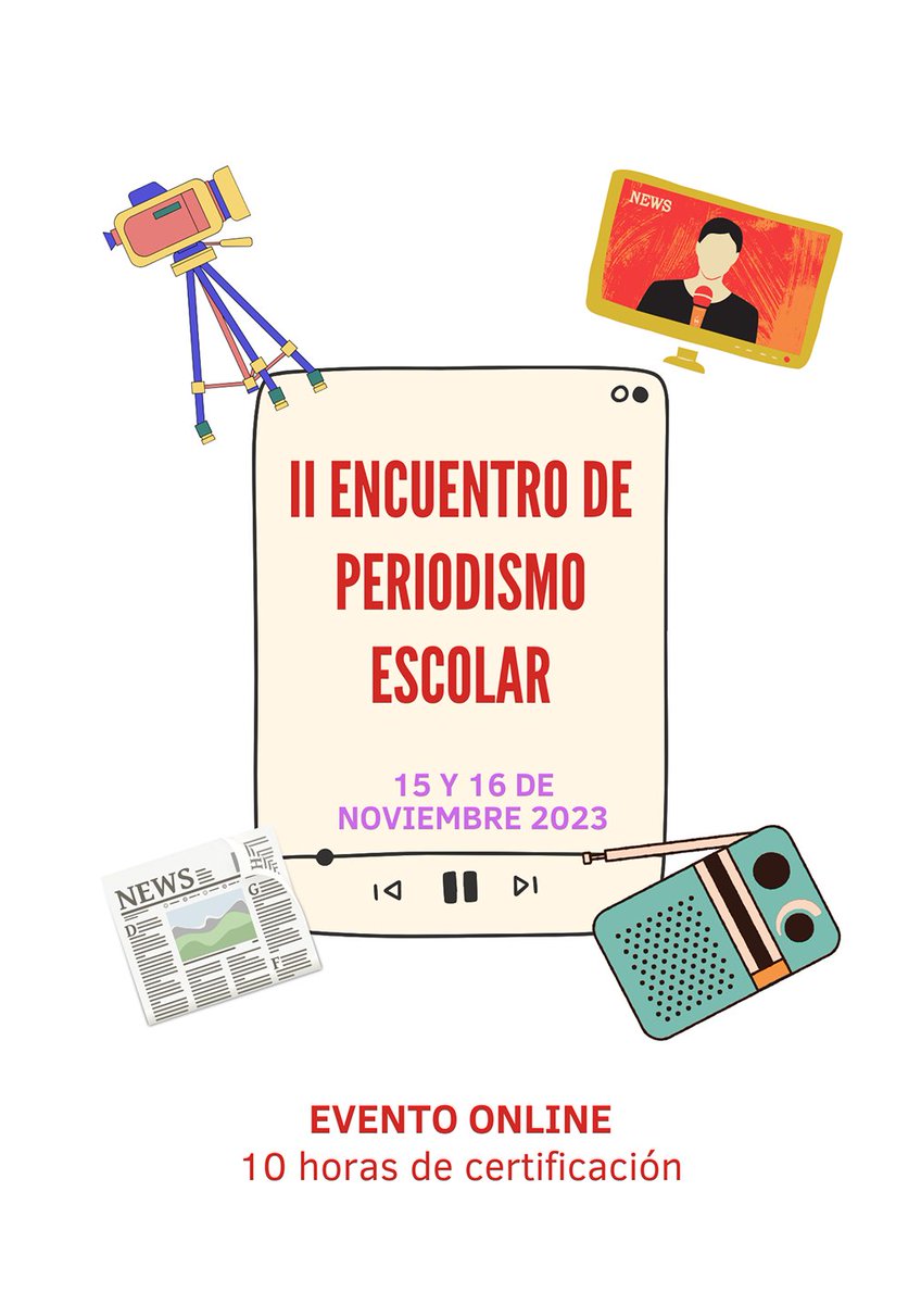 EDesinquieta's tweet photo. Si eres docente de un centro público de #Canarias, seguro que esto te interesa. 
Los días 15 y 16 de noviembre se llevará a cabo el II Encuentro de #Periodismo Escolar. ¡Y será online! Sin molestias de desplazamiento.
Para inscribirte, pincha en el enlace.
https://t.co/eCIqZJG8tj https://t.co/vCiTMp5UgG