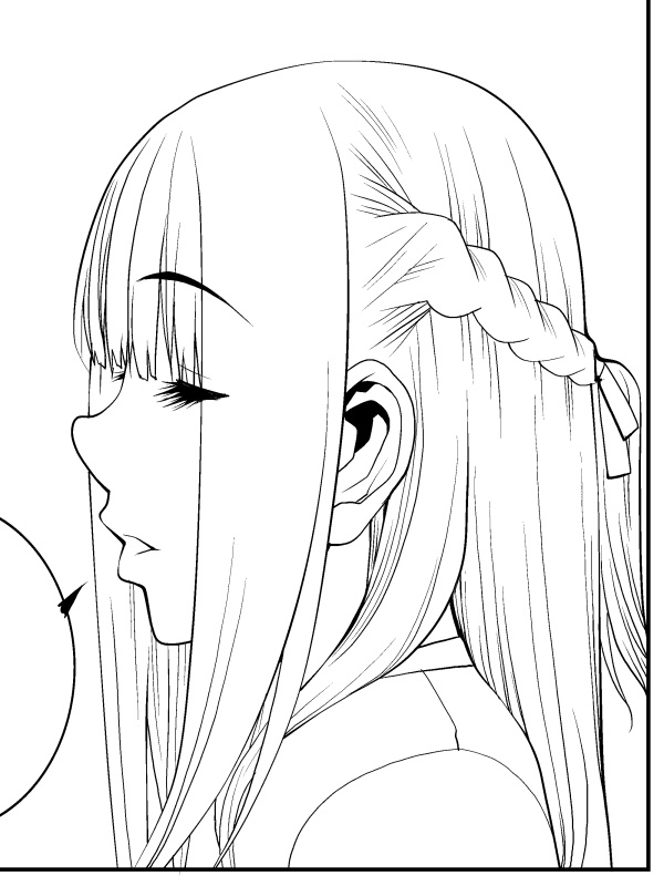 わからないかもしれないが違うソフトなのでペンの調子がだいぶ違う。細かい筆圧も拾うので細い線も引けちゃうけど手が疲れる。 