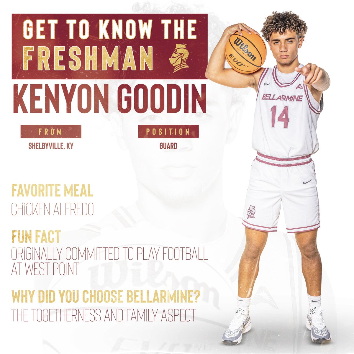 Time to meet more new faces on the roster!

Get to know Shelbyville, Kentucky’s finest, freshman guard <a href="/KenyonGoodin/">Kenyon Goodin</a> 

#Family ⚔️