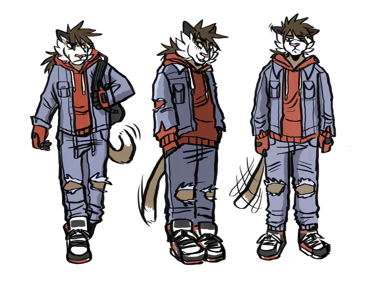 Doodles of Dreams initial design before they got kidnapped by aliens. 
#furryart #fursona #oc #Procreate