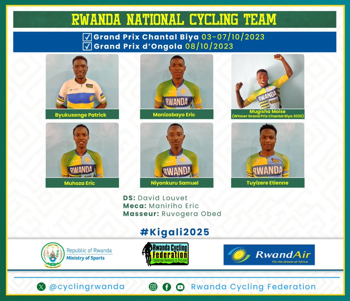 CyclingLvrs's tweet photo. Mugihe Algeria na Morroc barimo gushaka umwanya wa 3 kuri ranking ya UCI kugirango bazitabire Olympic games 2024 #ChantalBiya umuriro uzaka.
Birasaba imbaraga nubwenge bwishi kuri Rwanda national team @cyclingrwanda turayikura mumaboko ya Arabic?
#azedine #hamza good sprints https://t.co/ionpgtdDrX