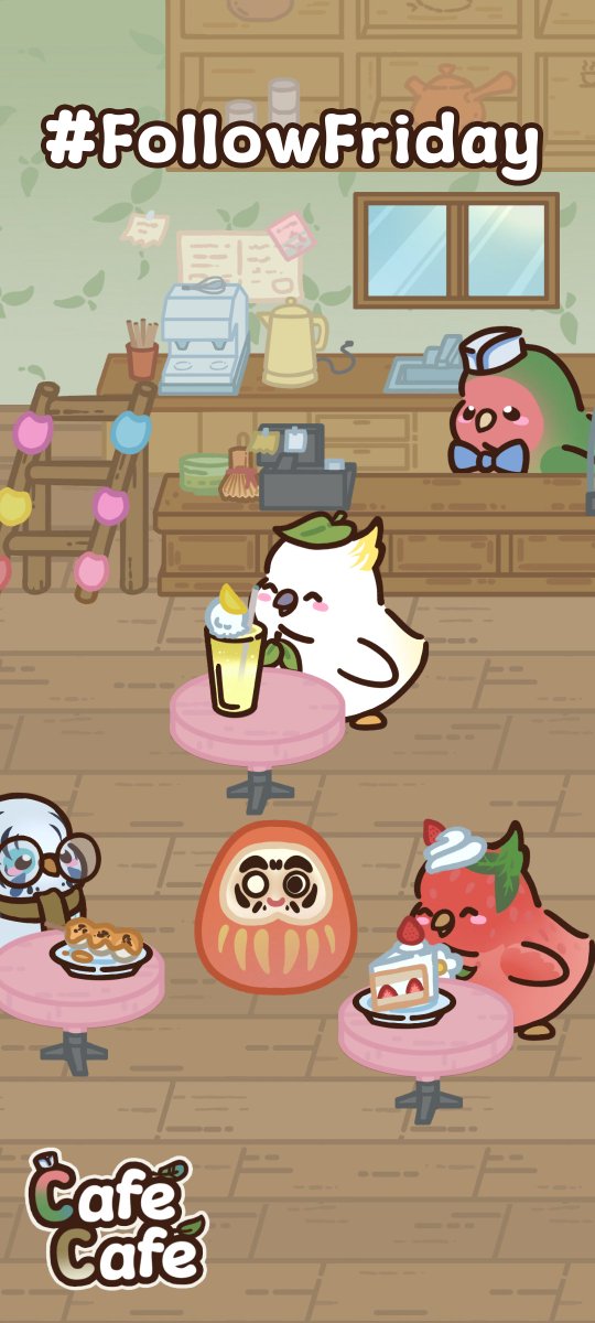 CafeCafeGame's tweet photo. Ohh, Meringue and Fraise came by for a visit! Chirp!~

This week, Chef Cafe opened his cafe... Cafe Cafe! 🎉 And he's looking for a manager! 👀

#FollowFriday #indiegame #gamedev #indiedev https://t.co/jHrdrZvd2I